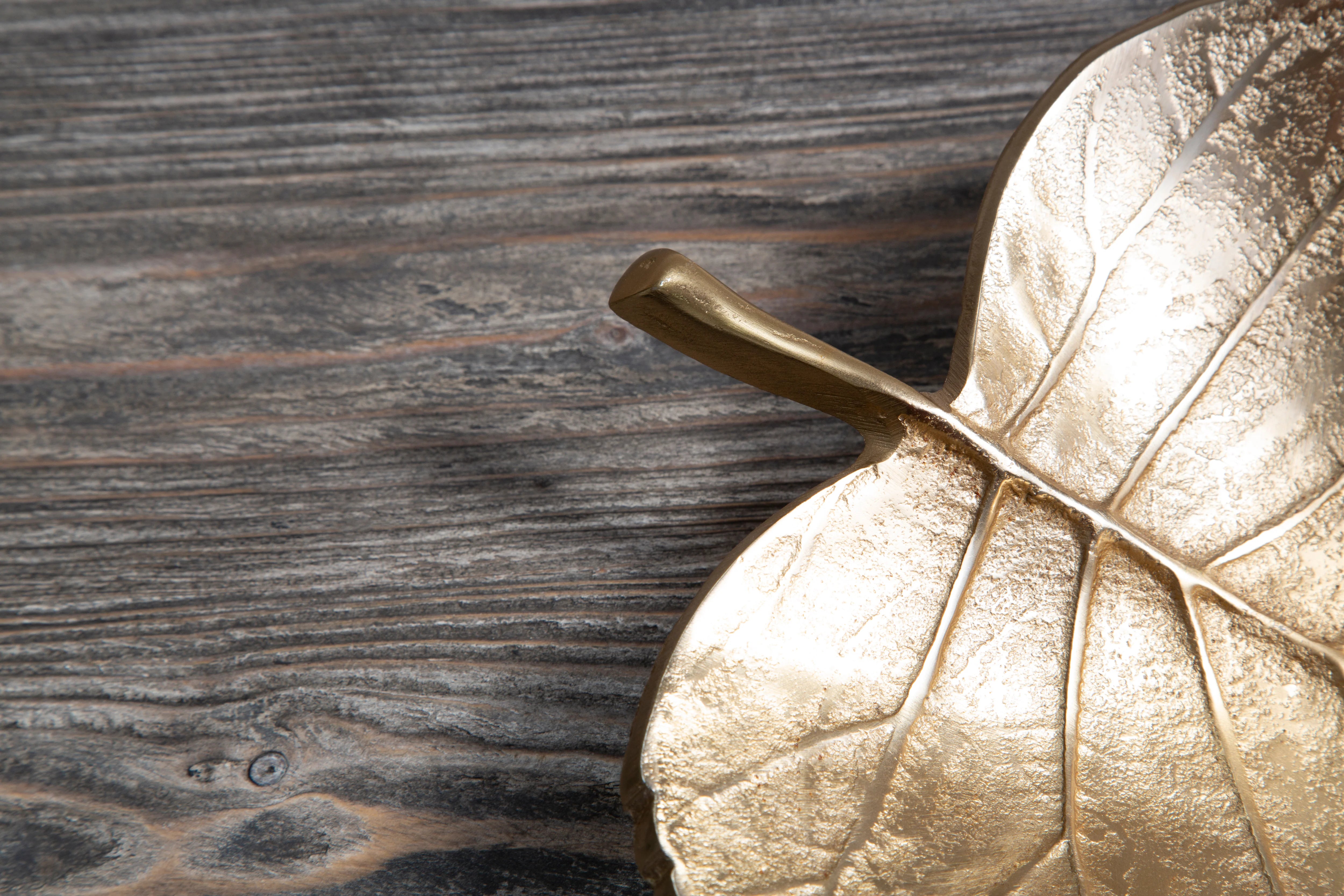 Addison Art Deco Gold Finish Leaf Dish